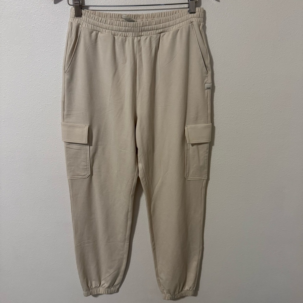 Vuori Boyfriend Cargo Sweatpant Milkweed Heather DreamKnit Athleisure Workout-S
